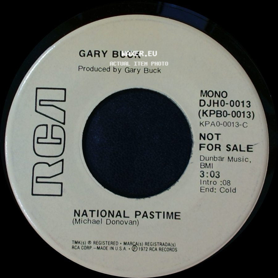 Gary Buck - National Pastime / National Pastime side B
