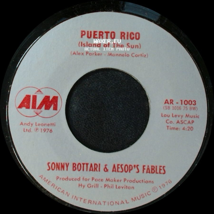 Sonny Bottari & Aesop's Fables - Puerto Rico (Island Of The Sun) / The Peanut Vendor side A