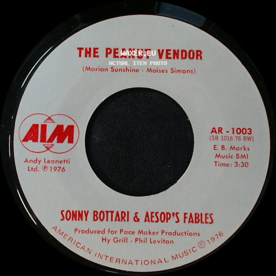 Sonny Bottari & Aesop's Fables - Puerto Rico (Island Of The Sun) / The Peanut Vendor side B