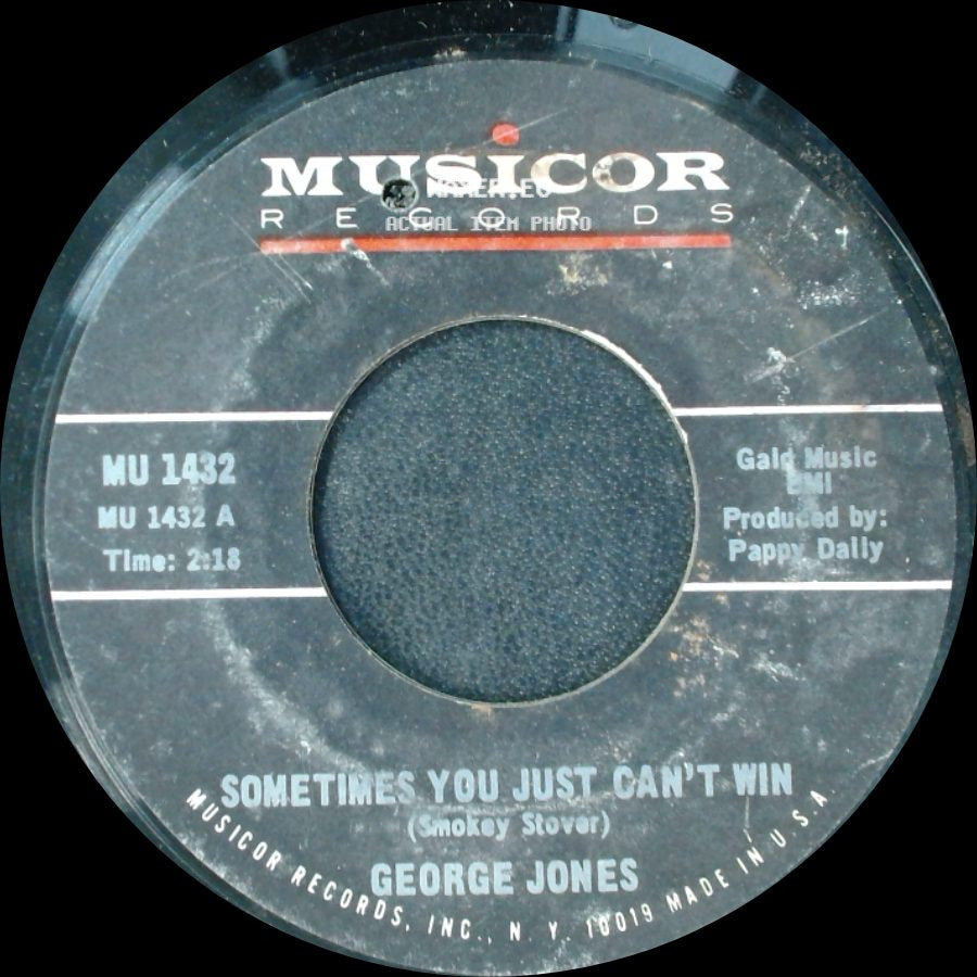 George Jones - Brothers Of A Bottle / Sometimes You Just Can't Win side B