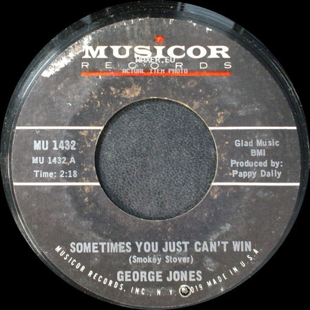 George Jones - Brothers Of A Bottle / Sometimes You Just Can't Win side B