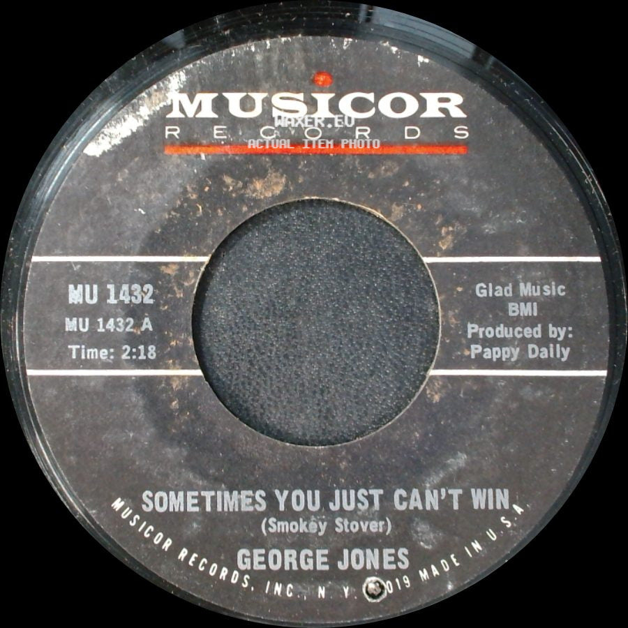 George Jones - Brothers Of A Bottle / Sometimes You Just Can't Win side B