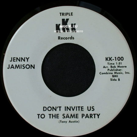 Jenny Jamison - Is This Desire / Don't Invite Us To The Same Party side B