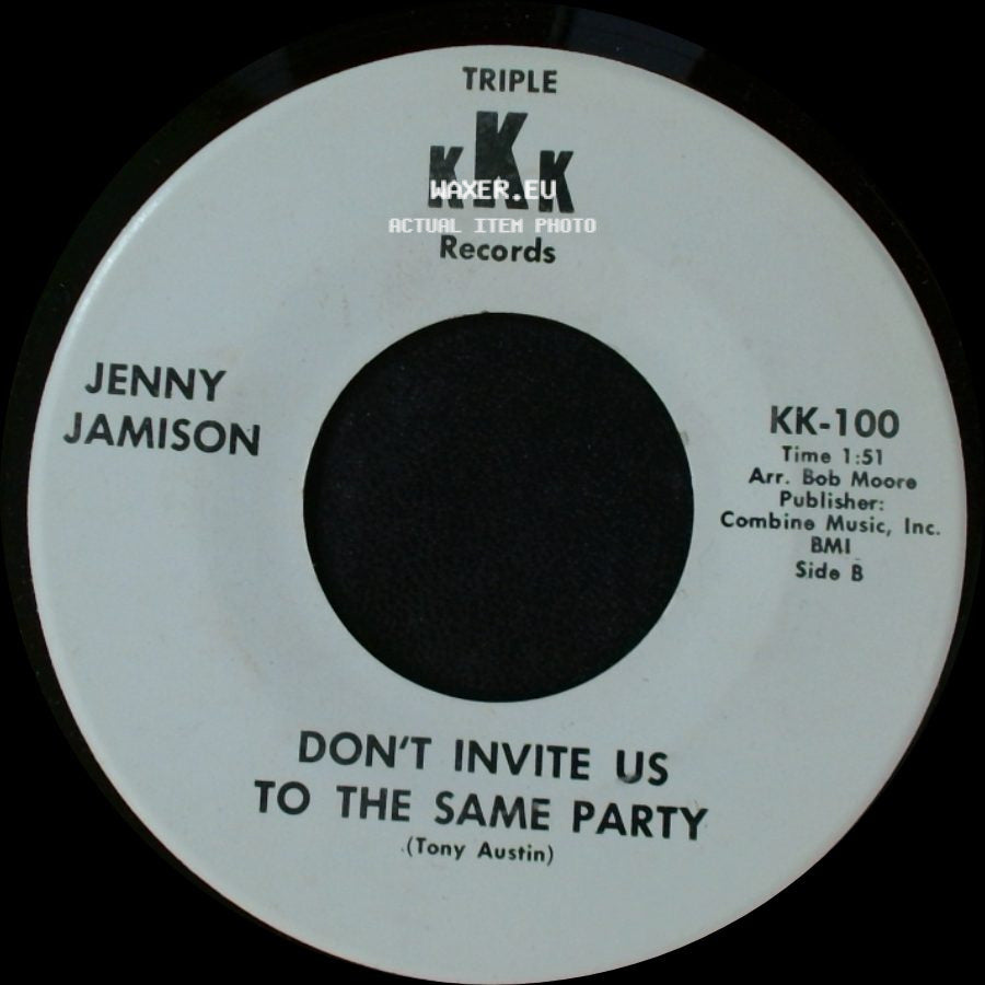 Jenny Jamison - Is This Desire / Don't Invite Us To The Same Party side B