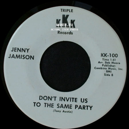 Jenny Jamison - Is This Desire / Don't Invite Us To The Same Party side B