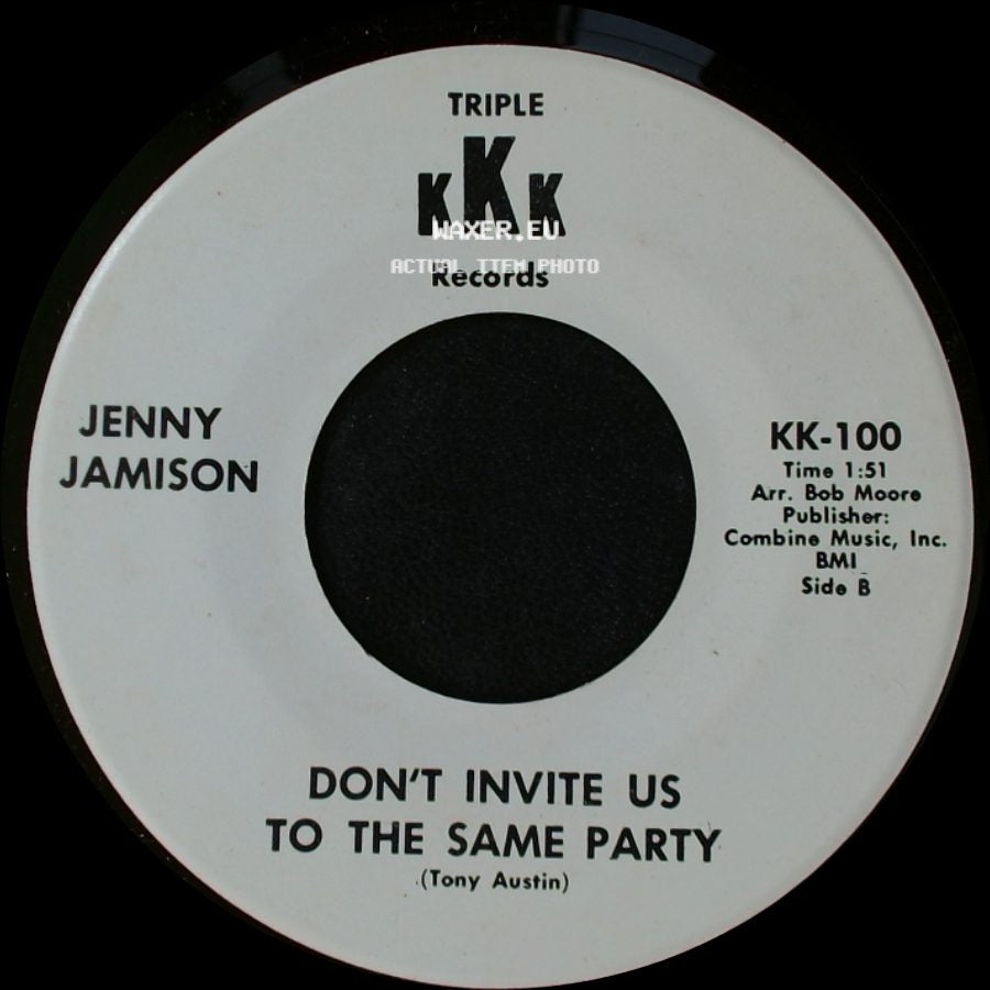 Jenny Jamison - Is This Desire / Don't Invite Us To The Same Party side B