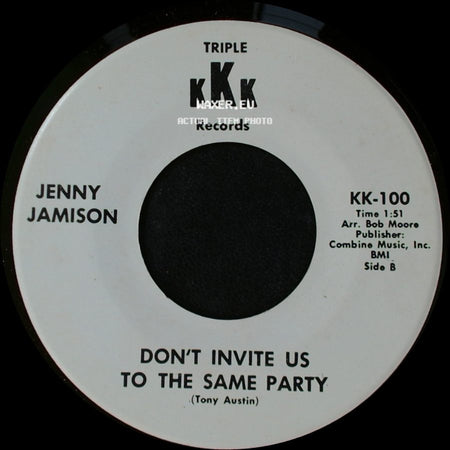 Jenny Jamison - Is This Desire / Don't Invite Us To The Same Party side B