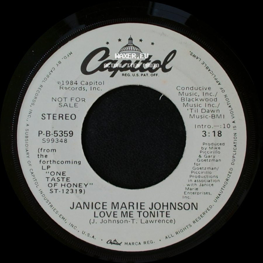 Janice Marie Johnson - Love Me Tonite / Love Me Tonite side A