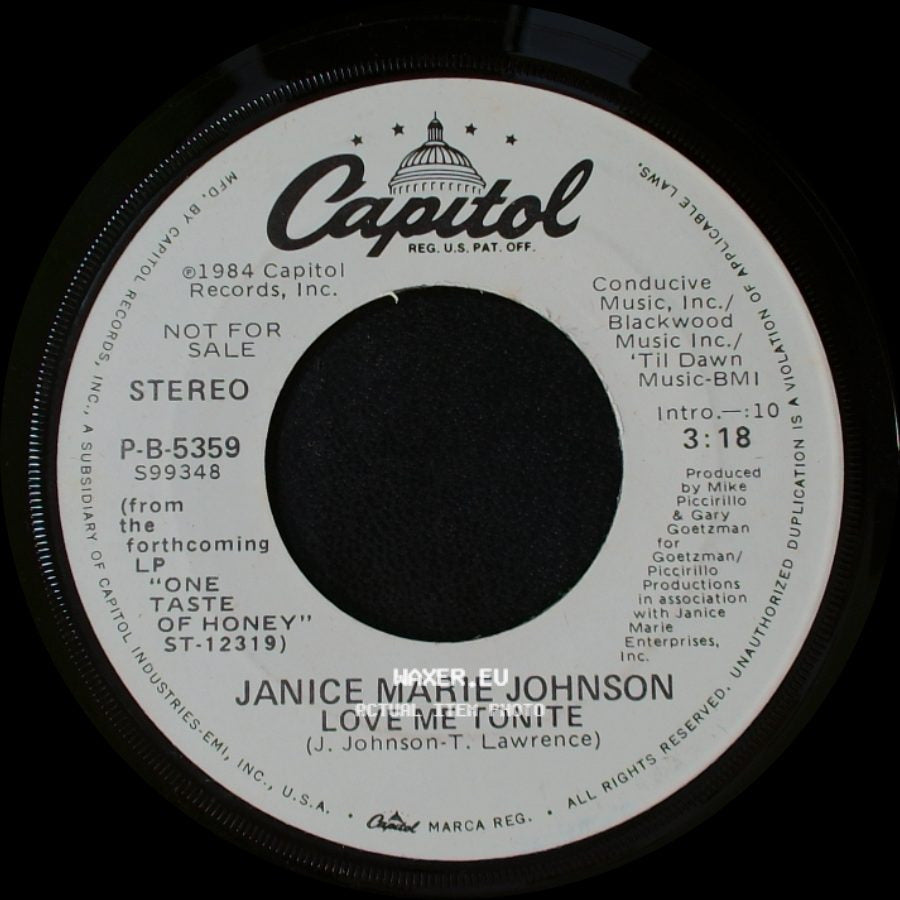 Janice Marie Johnson - Love Me Tonite / Love Me Tonite side B