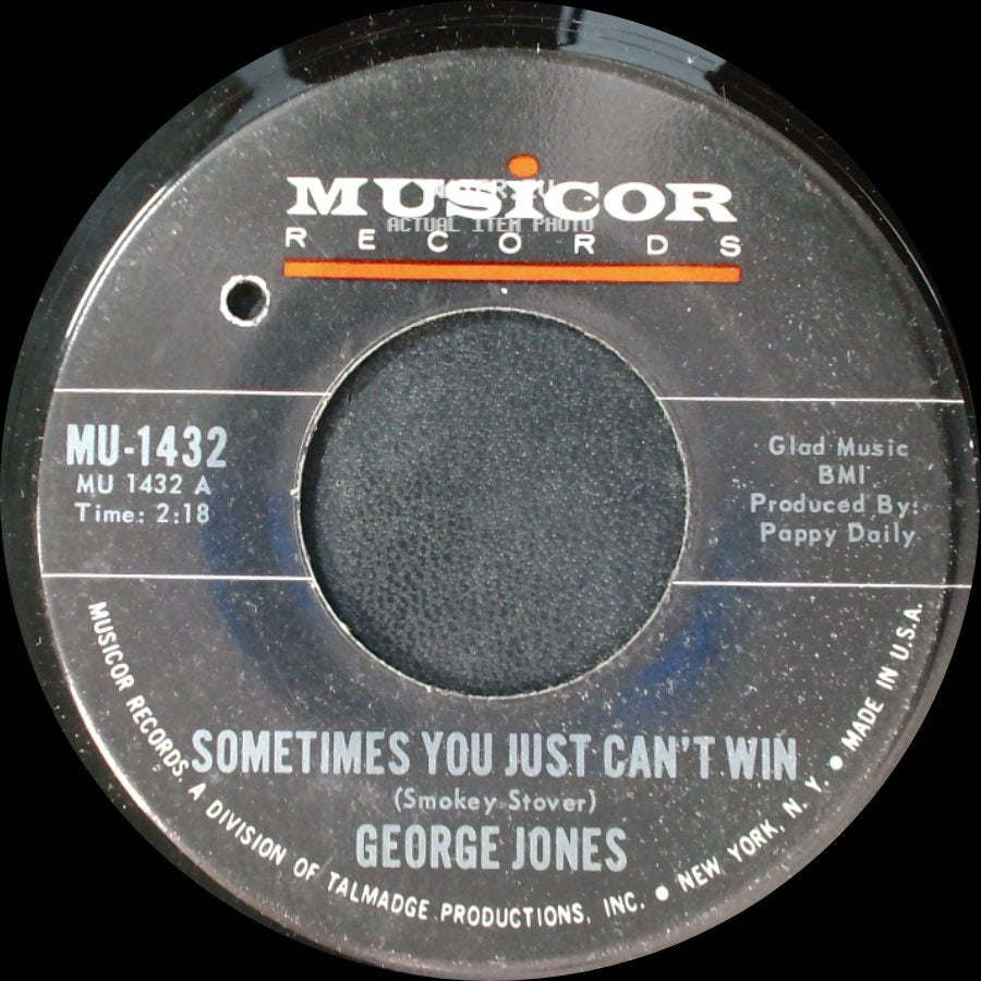 George Jones - Sometimes You Just Can't Win / Brothers Of A Bottle side A