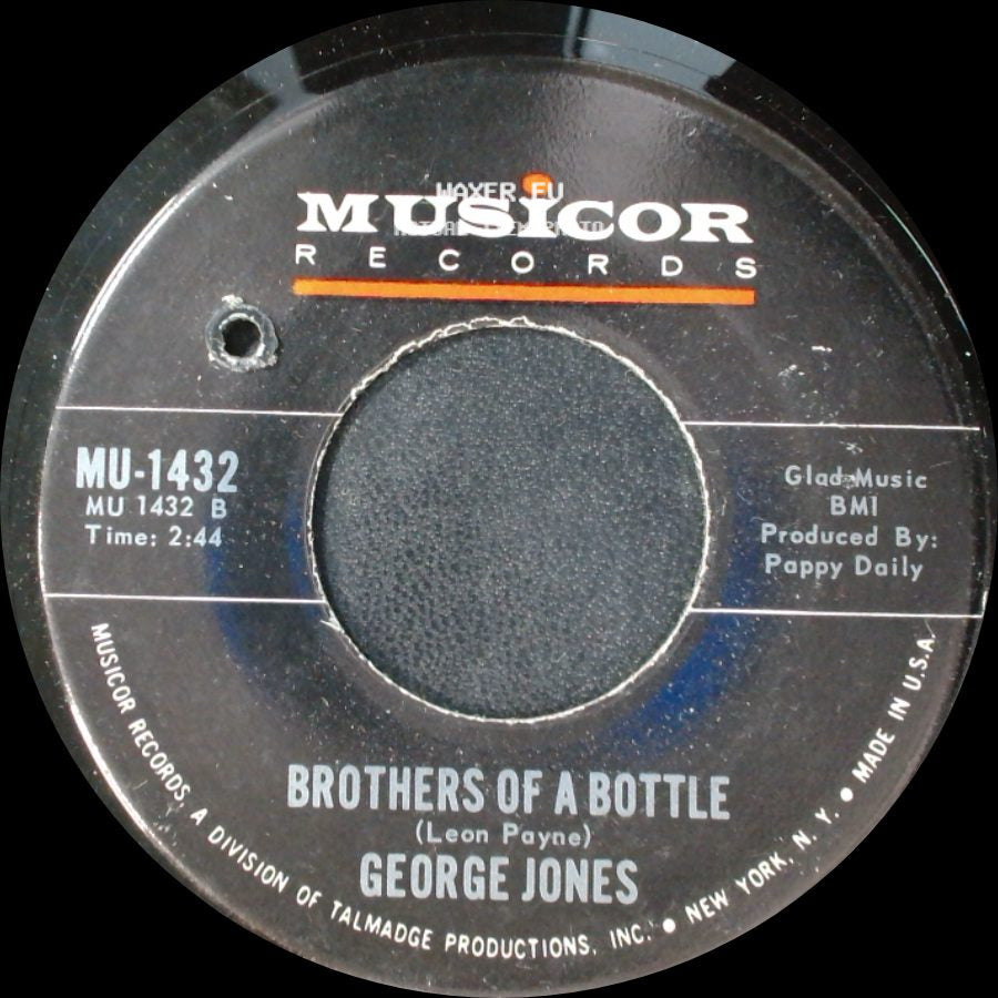 George Jones - Sometimes You Just Can't Win / Brothers Of A Bottle side B