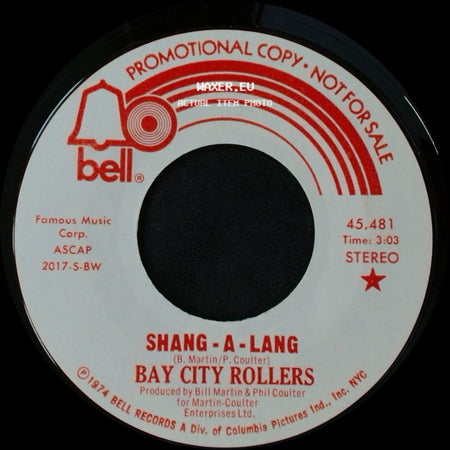 Bay City Rollers - Shang-A-Lang / Shang - A - Lang side B
