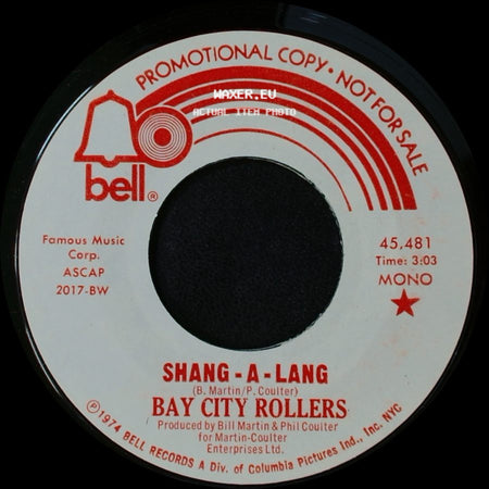 Bay City Rollers - Shang - A - Lang / Shang - A - Lang side A