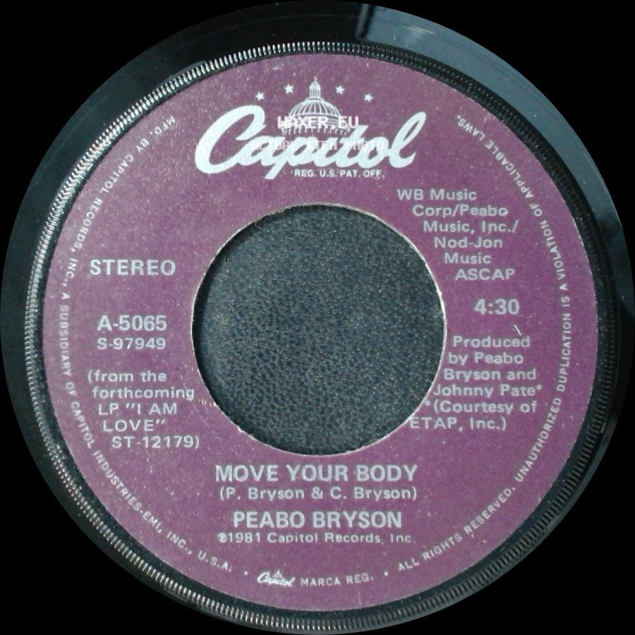 Peabo Bryson - Let The Feeling Flow / Move Your Body side B
