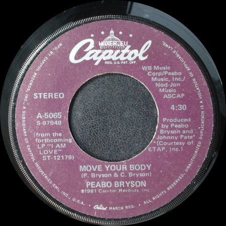 Peabo Bryson - Move Your Body / Let The Feeling Flow side A