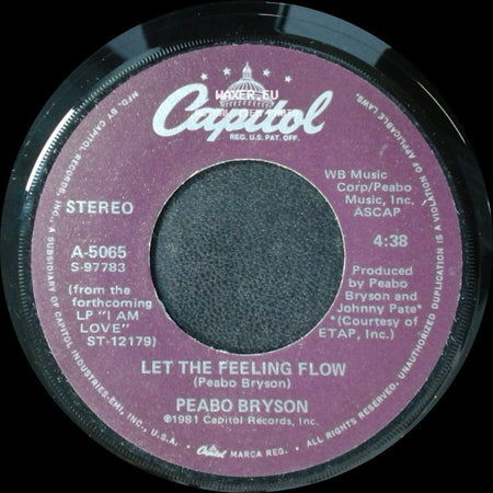 Peabo Bryson - Move Your Body / Let The Feeling Flow side B