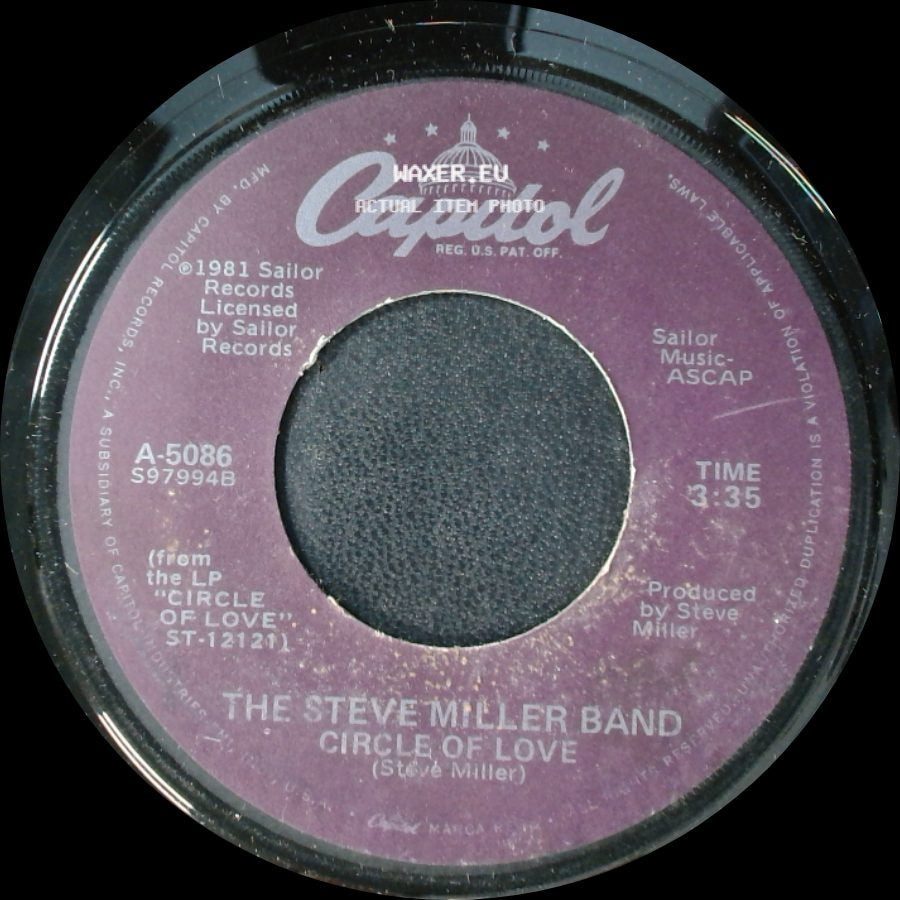 The Steve Miller Band - Circle Of Love (Instrumental Version) / Circle Of Love side B