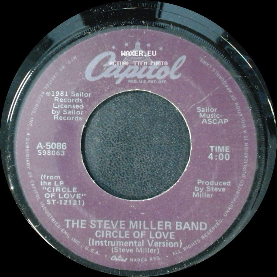 The Steve Miller Band - Circle Of Love (Instrumental Version) / Circle Of Love side A