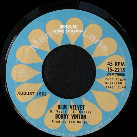 Bobby Vinton - Blue Velvet / Blue On Blue side A