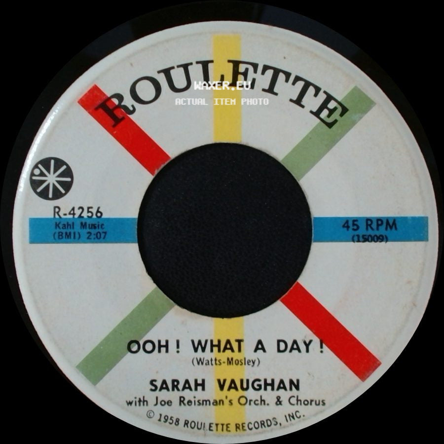 Sarah Vaughan - Ooh! What A Day! / My Dear Little Sweetheart side A
