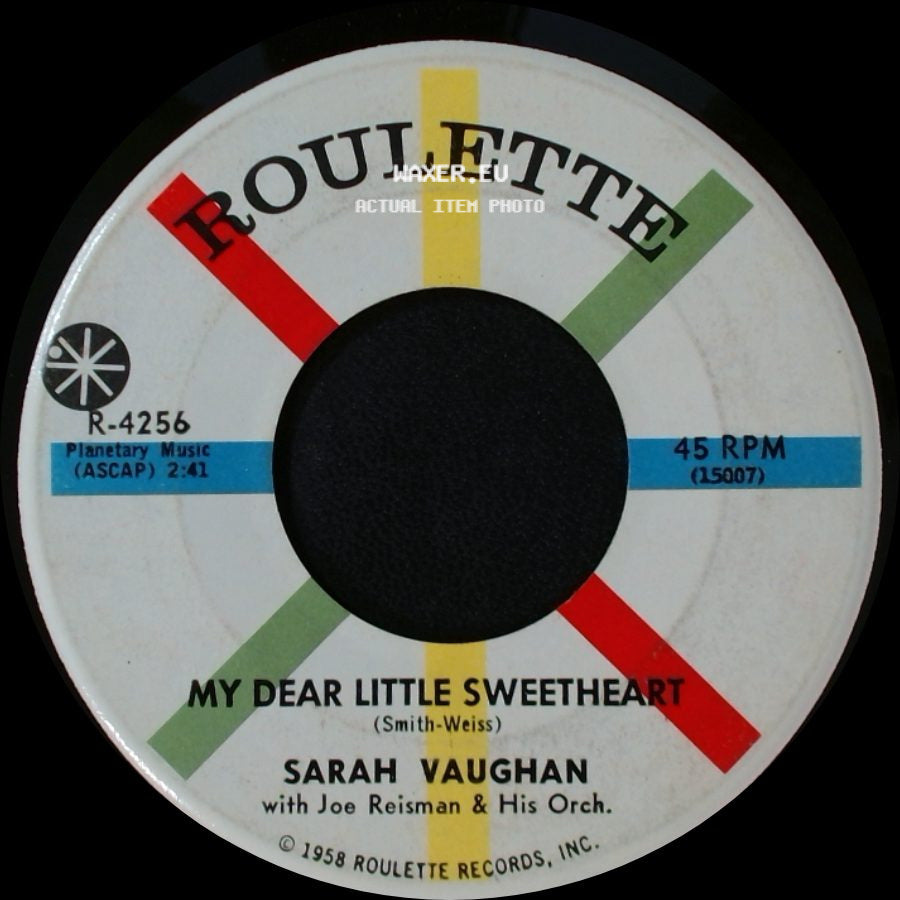 Sarah Vaughan - Ooh! What A Day! / My Dear Little Sweetheart side B