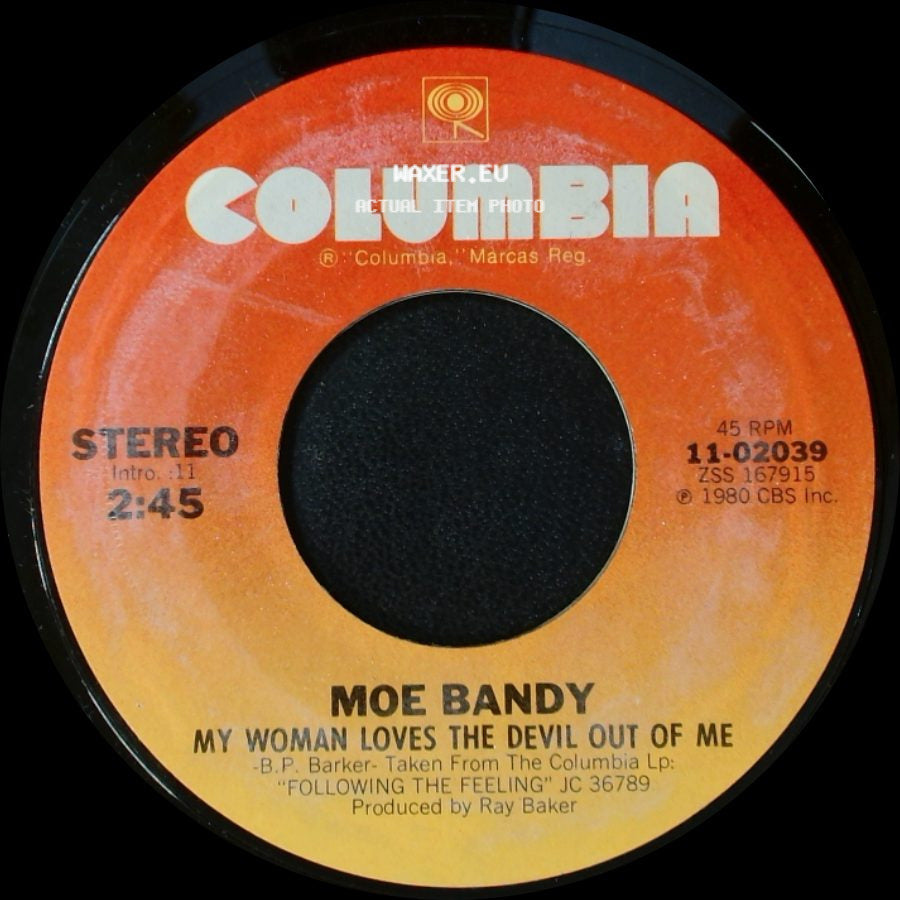 Moe Bandy - My Woman Loves The Devil Out Of Me / Today I Almost Stopped Loving You side A