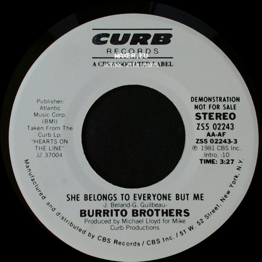 Burrito Brothers - She Belongs To Everyone But Me / She Belongs To Everyone But Me side A