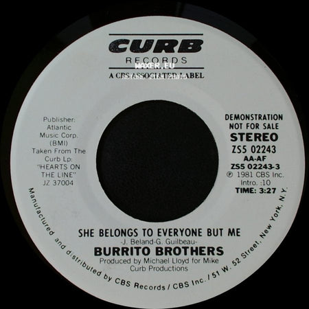 Burrito Brothers - She Belongs To Everyone But Me / She Belongs To Everyone But Me side A