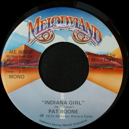 Pat Boone - Indiana Girl / Indiana Girl side B