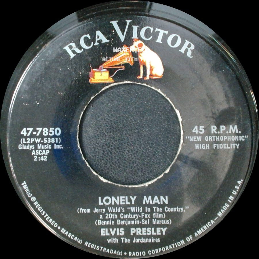 Elvis Presley With The Jordanaires - Lonely Man / Surrender (Doc Pomus - Mort Shuman) side A