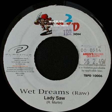 Lady Saw - Wet Dreams (Edit) / Wet Dreams (Raw) side B