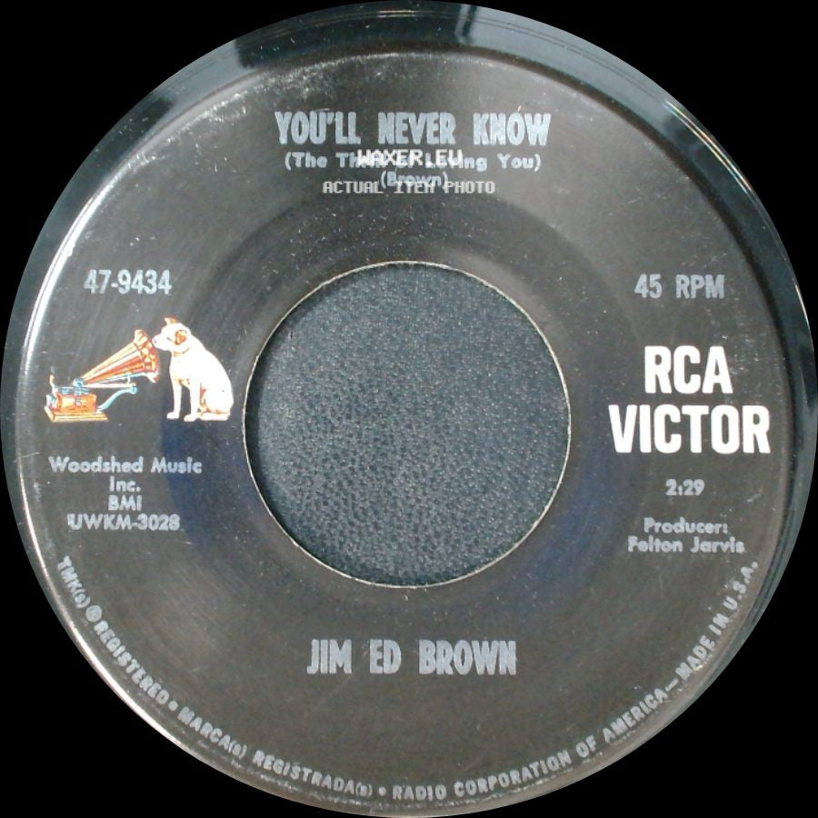 Jim Ed Brown - The Cajun Stripper / You'll Never Know (The Thrill Of Loving You) side B