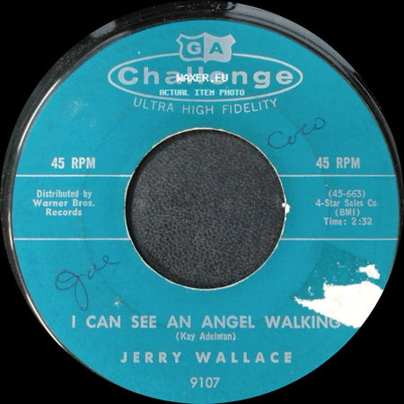 Jerry Wallace - I Can See An Angel Walking / Life's A Holiday side A