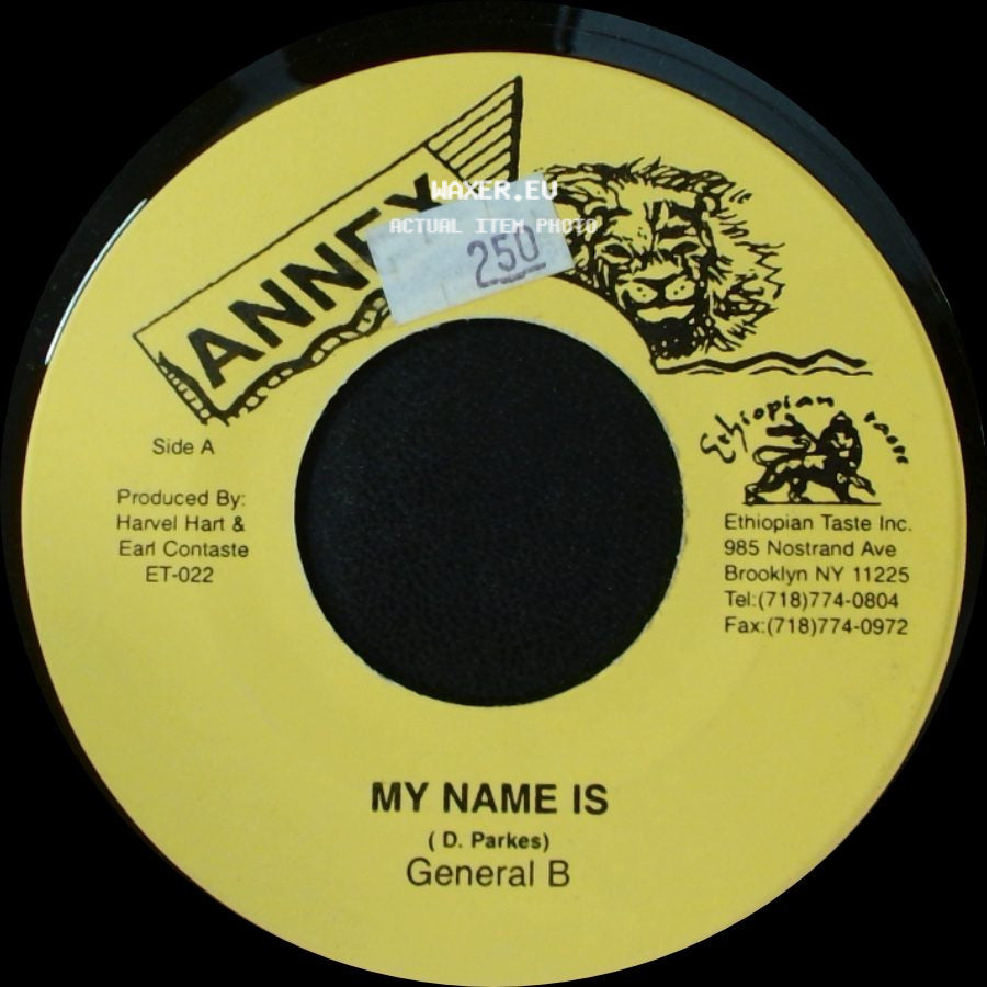 General B - My Name Is / Version side A