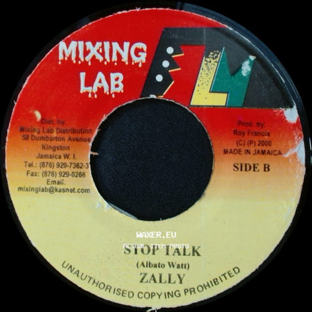 Bounty Killa / Zally - Bun A Fire / Stop Talk side B