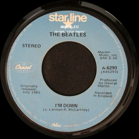 The Beatles - Help! / I'm Down side B