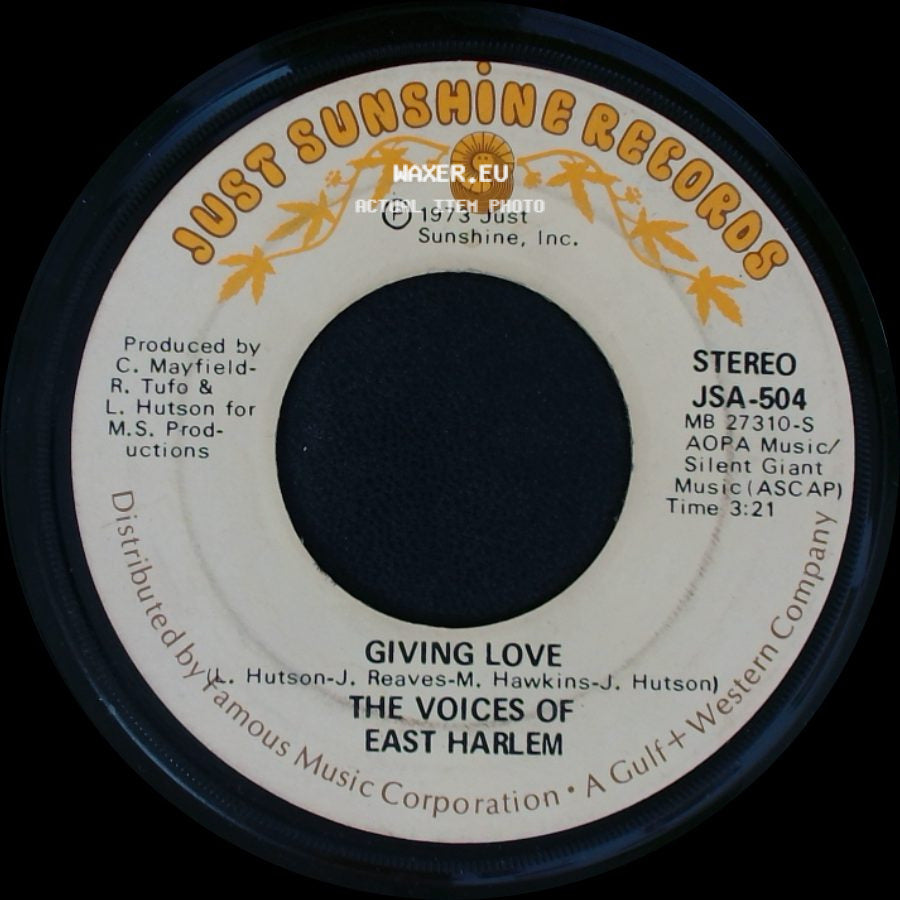 The Voices Of East Harlem - Giving Love / New Vibrations side A