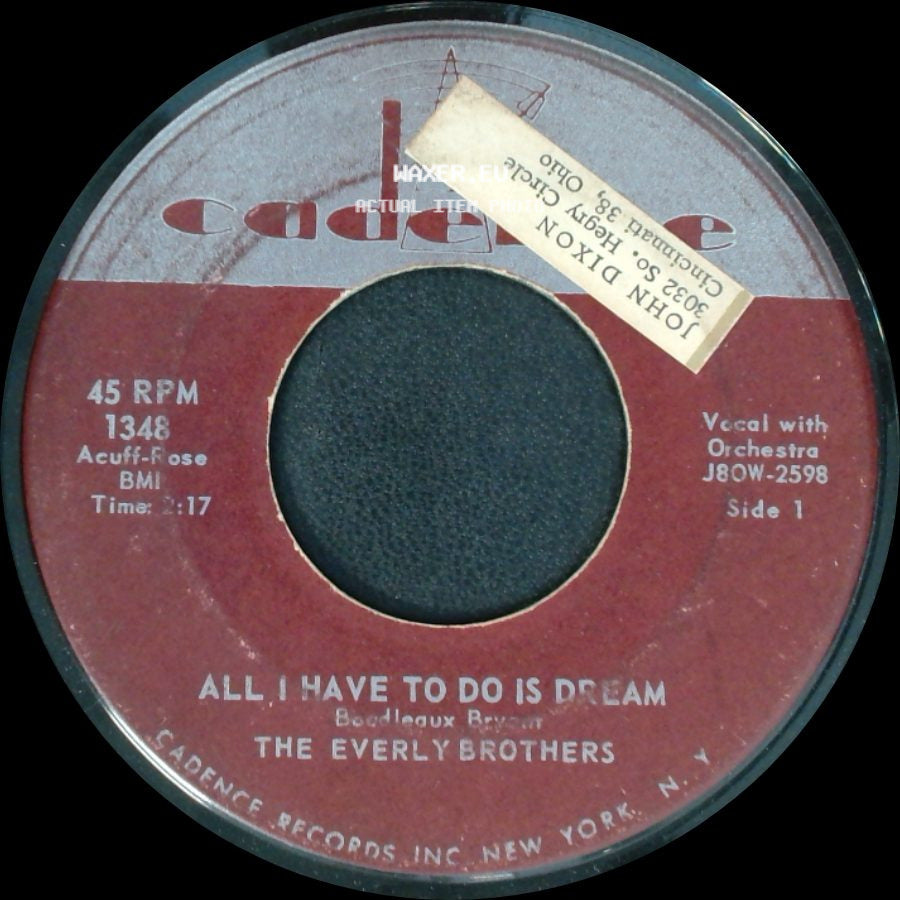 The Everly Brothers - All I Have To Do Is Dream / Claudette side A