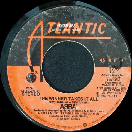 Abba - Elaine / The Winner Takes It All side B