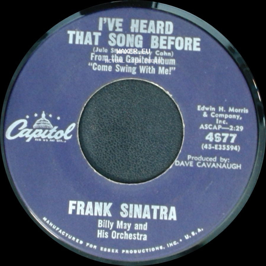 Frank Sinatra - The Moon Was Yellow / I've Heard That Song Before side B