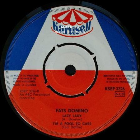 Fats Domino - Lazy Lady / I'm A Fool To Care / I Don't Want To Set The World On Fire / Old Man Trouble side A