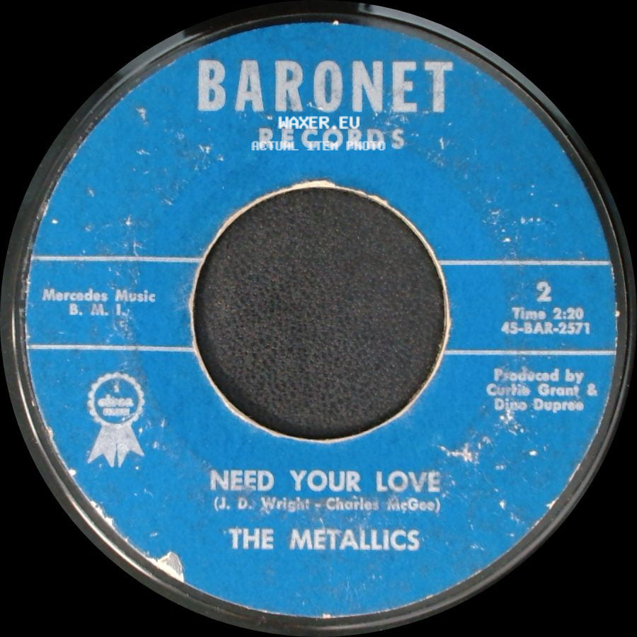 The Metallics - Itchy Twitchy Too / Need Your Love side B