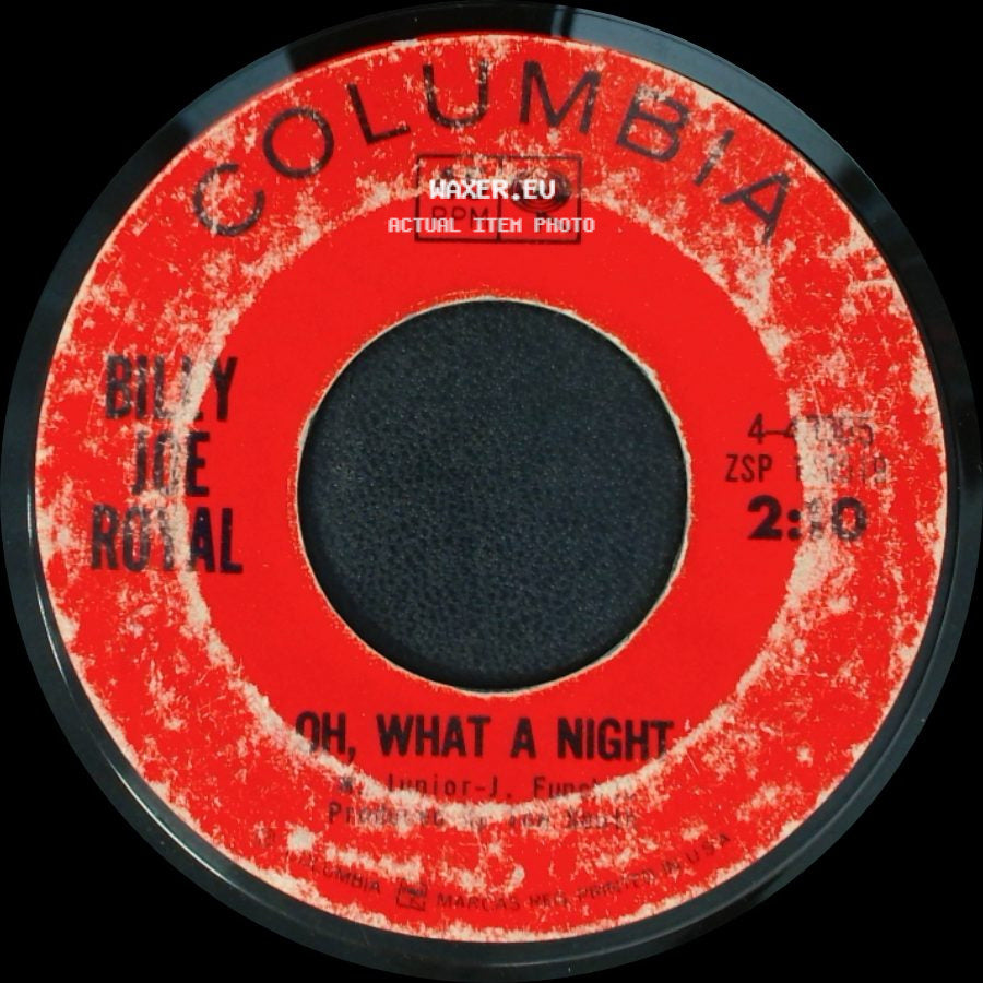 Blue Royal / Billy Joe Royal - Down In The Boondocks / Oh, What A Night side B