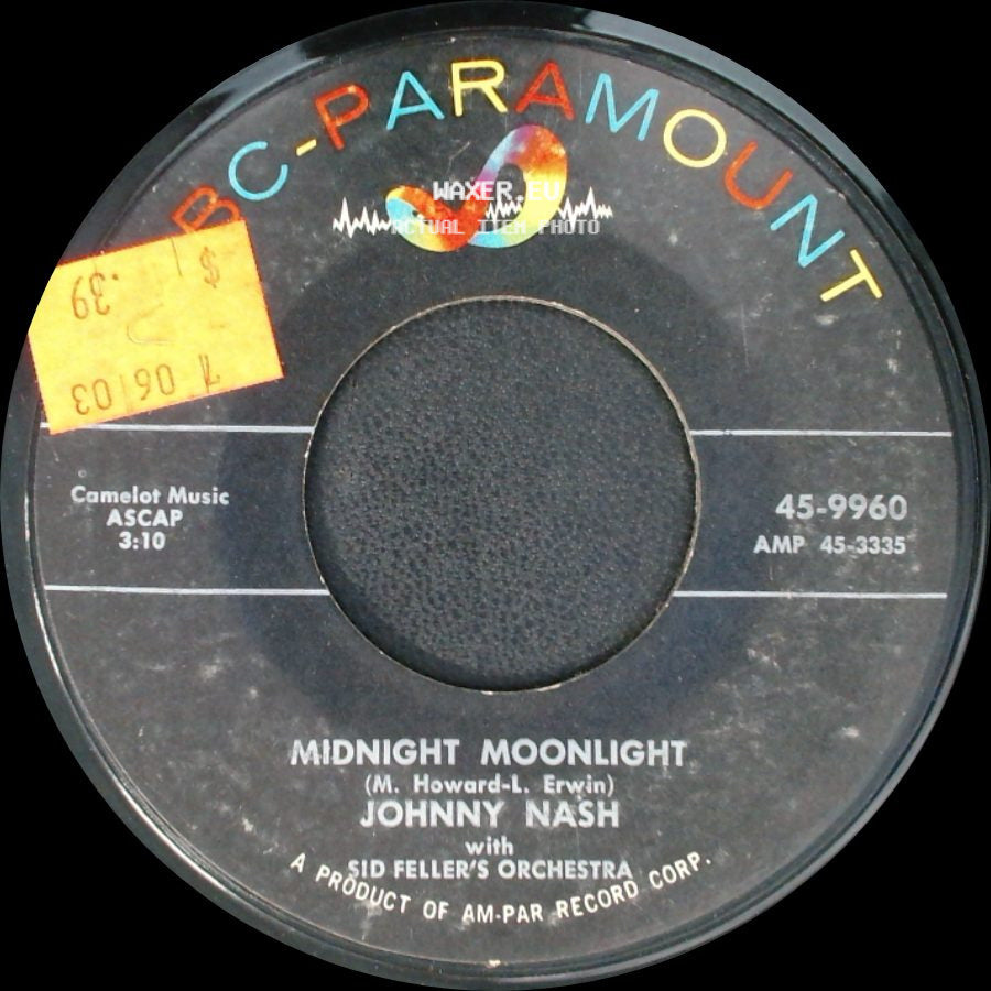 Johnny Nash - Almost In Your Arms / Midnight Moonlight side B
