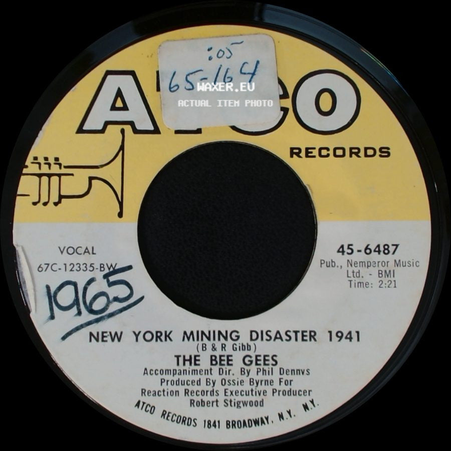 The Bee Gees - I Can't See Nobody / New York Mining Disaster 1941 side B