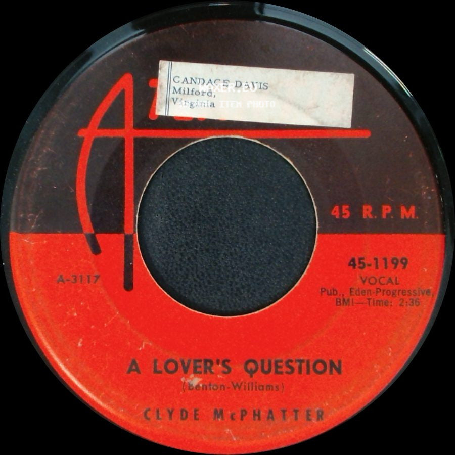 Clyde Mcphatter - I Can't Stand Up Alone / A Lover's Question side B