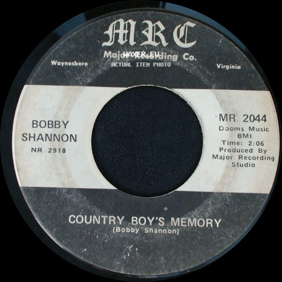 Bobby Shannon - Country Boy's Memory / If I Don't Beg You Not To Go side A