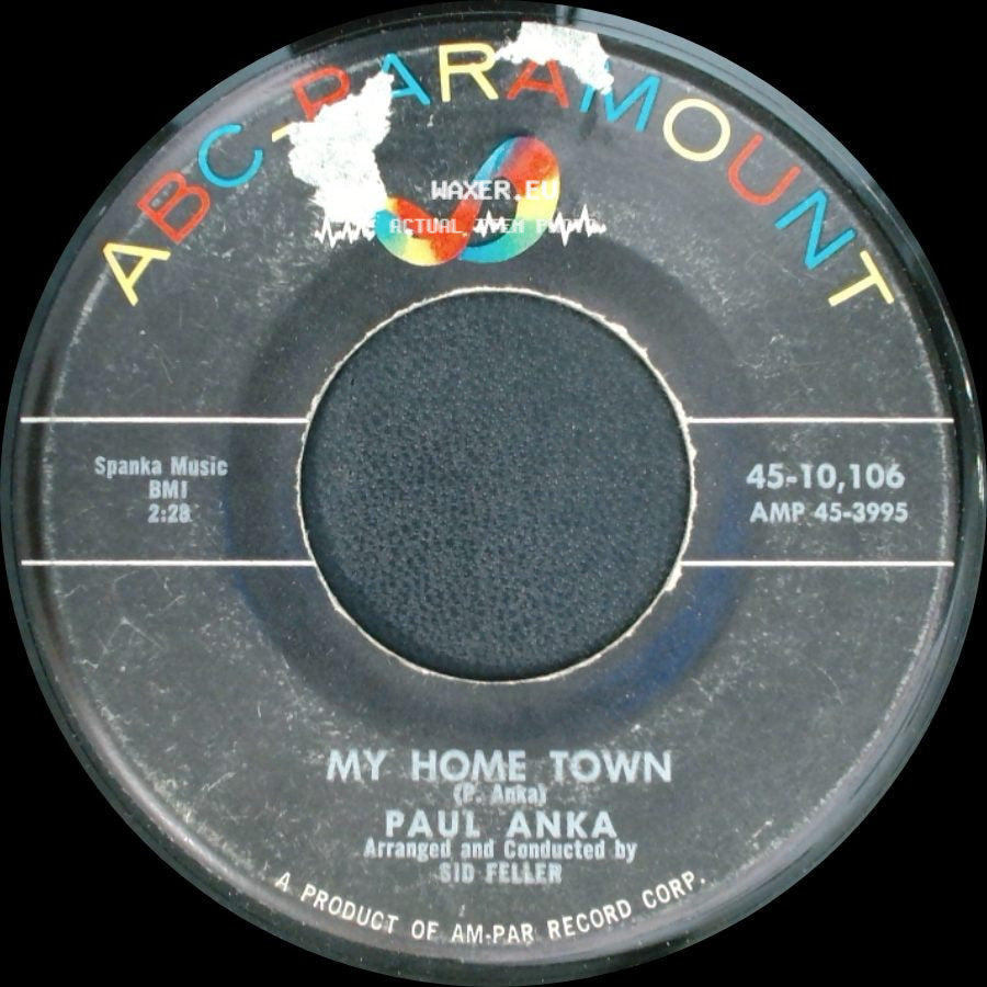 Paul Anka - My Home Town / Something Happened side A