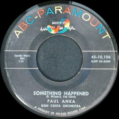 Paul Anka - My Home Town / Something Happened side B