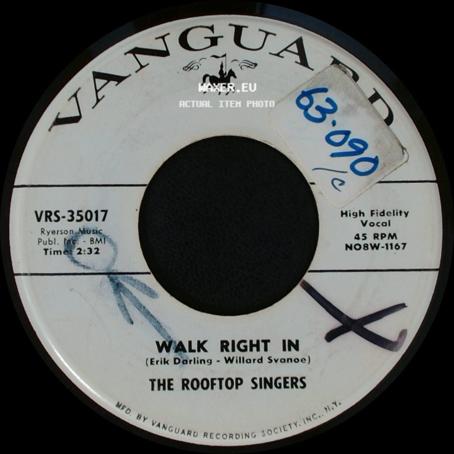 The Rooftop Singers - Cool Water / Walk Right In side B